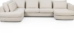 Adino, Ottomane links - 2,5 zits zonder arm - longchair rechts