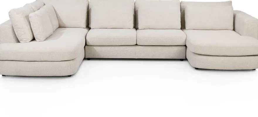 Adino, Ottomane links - 2,5 zits zonder arm - longchair rechts
