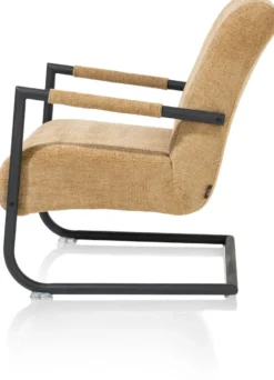 Angelica, bijzetfauteuil + zwart frame (ROB)