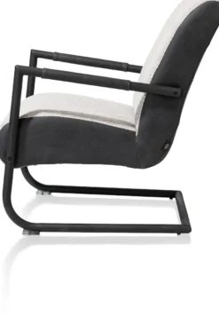 Angelica, bijzetfauteuil + zwart frame (ROB)