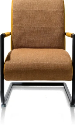 Angelica, bijzetfauteuil + zwart frame (ROB)