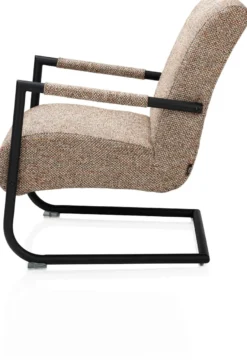 Angelica, bijzetfauteuil + zwart frame (ROB)