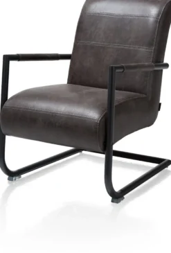 Angelica, bijzetfauteuil + zwart frame (ROB)