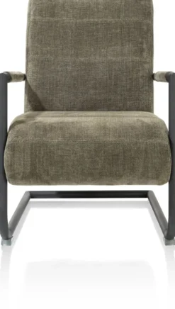 Angelica, bijzetfauteuil + zwart frame (ROB)