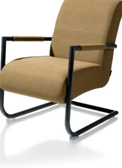 Angelica, bijzetfauteuil + zwart frame (ROB)