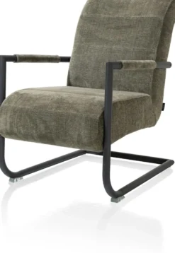 Angelica, bijzetfauteuil + zwart frame (ROB)