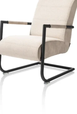 Angelica, bijzetfauteuil + zwart frame (ROB)