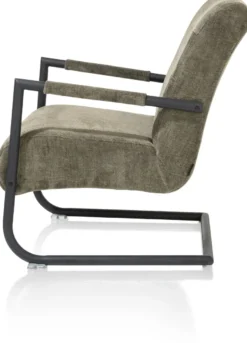 Angelica, bijzetfauteuil + zwart frame (ROB)