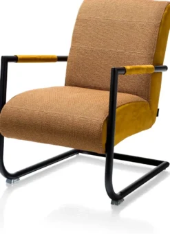 Angelica, bijzetfauteuil + zwart frame (ROB)