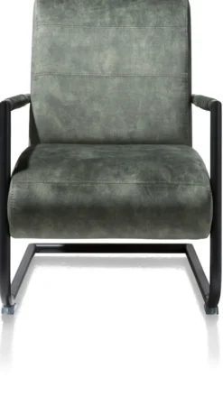 Angelica, bijzetfauteuil + zwart frame (ROB)