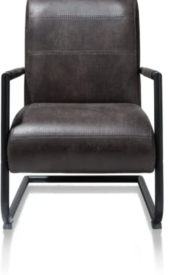 Angelica, bijzetfauteuil + zwart frame (ROB)