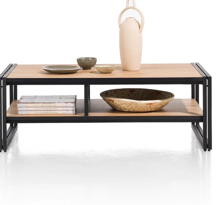 Avalon, salontafel 110 x 60 cm + 2-niches - Driftwood