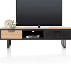 Avalon, tv-dressoir 160 cm - 2-laden + 1-niche - Driftwood