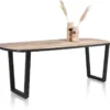 Avalox, bartafel ovaal 210 x 110 cm - kleur driftwood - V poot