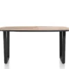 Avalox, bartafel ovaal 180 x 110 cm - kleur driftwood - V poot