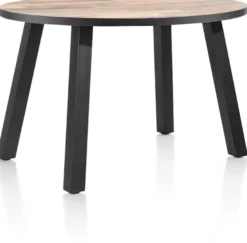 Avalox, bartafel rond 130 x 110 cm - kleur driftwood - 4 poot