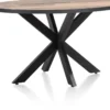 Avalox, bartafel rond 150 x 120 cm - kleur driftwood - centrale poot