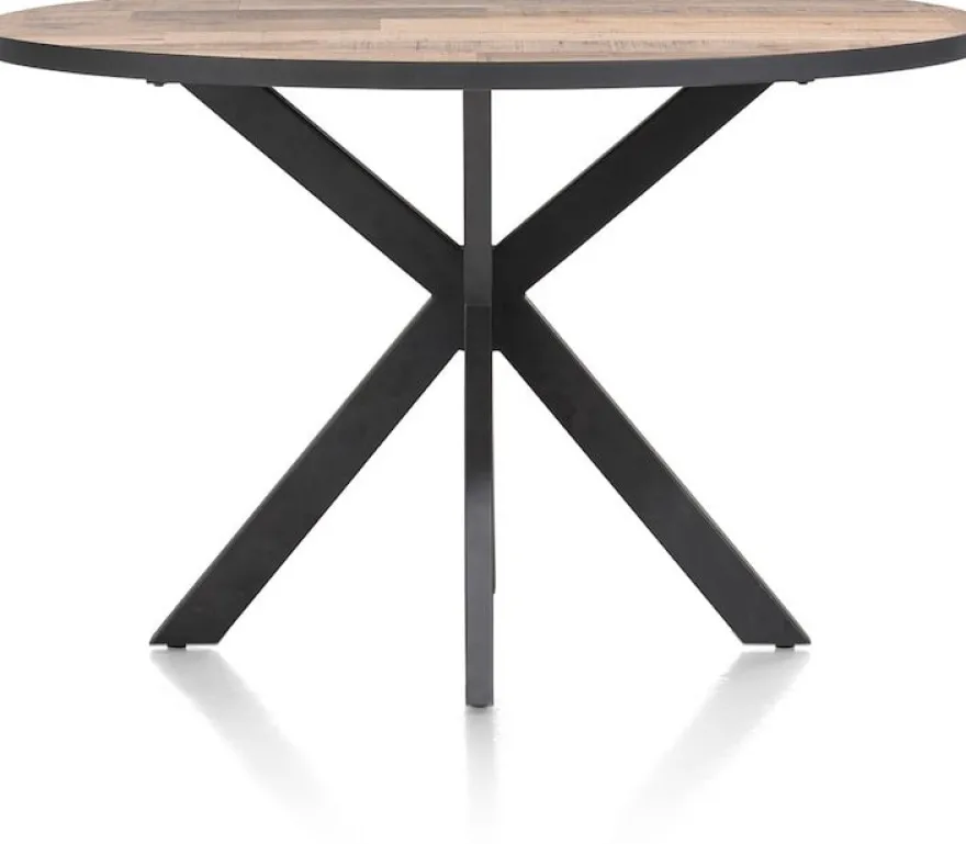 Avalox, bartafel rond 150 x 120 cm - kleur driftwood - centrale poot