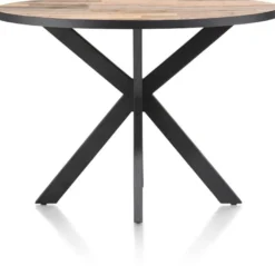 Avalox, bartafel rond 130 x 110 cm - kleur driftwood - centrale poot