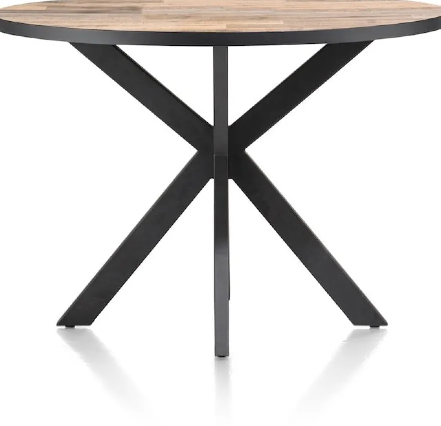 Avalox, bartafel rond 130 x 110 cm - kleur driftwood - centrale poot