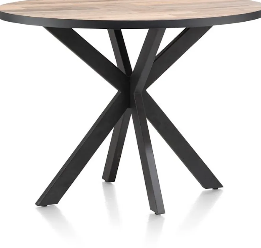 Avalox, bartafel rond 130 x 110 cm - kleur driftwood - centrale poot
