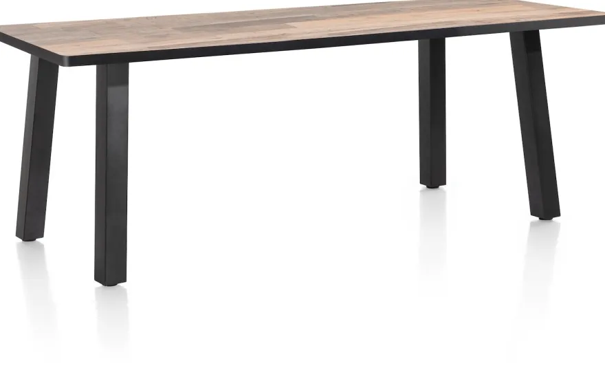 Avalox, bartafel 230 x 98 cm - kleur driftwood - 4 poot