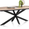 Avalox, eetkamertafel ovaal 240 x 110 cm - kleur driftwood - centrale poot