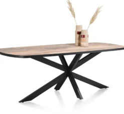 Avalox, eetkamertafel ovaal 210 x 110 cm - kleur driftwood - centrale poot
