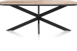 Avalox, eetkamertafel ovaal 180 x 110 cm - kleur driftwood - centrale poot