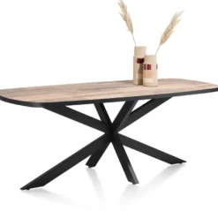 Avalox, eetkamertafel ovaal 180 x 110 cm - kleur driftwood - centrale poot