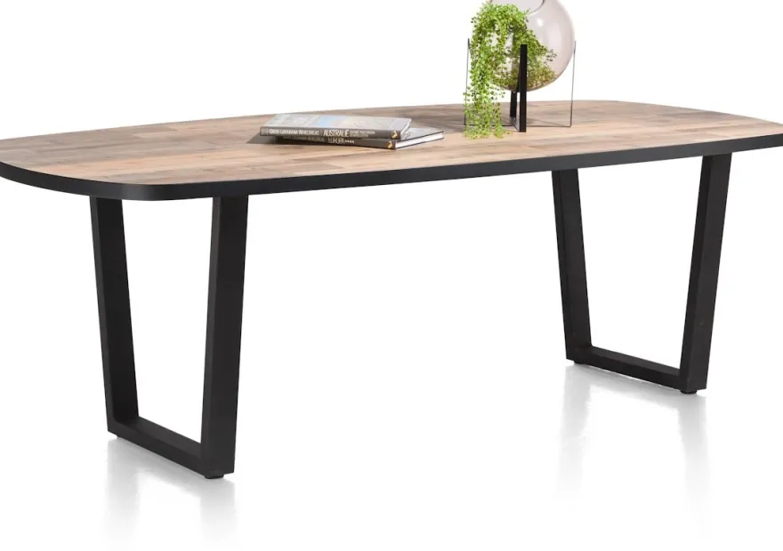 Avalox, eetkamertafel ovaal 240 x 110 cm - kleur driftwood - V poot