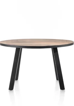 Avalox, eetkamertafel rond 130 x 110 cm - kleur driftwood - 4 poot