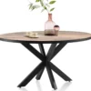 Avalox, eetkamertafel rond 150 x 120 cm - kleur driftwood - centrale poot