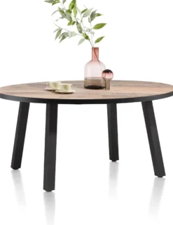 Avalox, eetkamertafel rond 150 x 120 cm - kleur driftwood - 4 poot