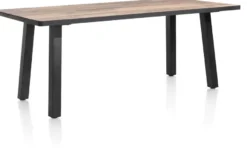 Avalox, eetkamertafel 170 x 98 cm - kleur driftwood - 4 poot