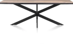Avalox, eetkamertafel 230 x 98 cm - kleur driftwood - centrale poot