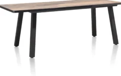Avalox, eetkamertafel 230 x 98 cm - kleur driftwood - 4 poot