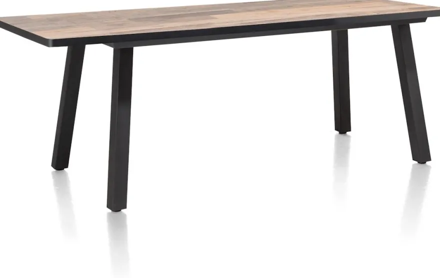 Avalox, eetkamertafel 230 x 98 cm - kleur driftwood - 4 poot