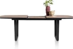 Avalox, uitschuif bartafel ovaal 190 (+ 60) x 110 cm - kleur driftwood - V poot