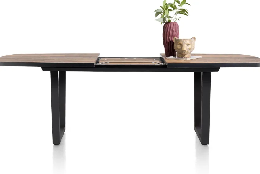 Avalox, uitschuif bartafel ovaal 190 (+ 60) x 110 cm - kleur driftwood - V poot