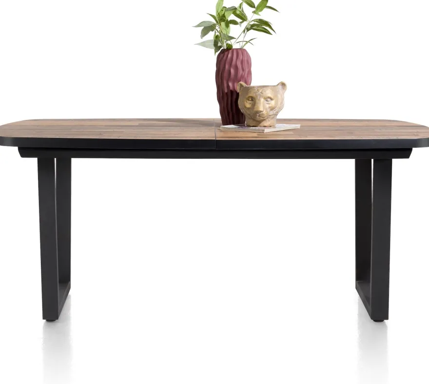 Avalox, uitschuif bartafel ovaal 190 (+ 60) x 110 cm - kleur driftwood - V poot