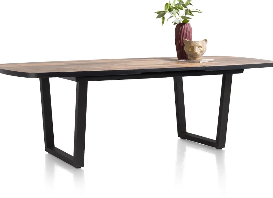 Avalox, uitschuif bartafel ovaal 190 (+ 60) x 110 cm - kleur driftwood - V poot