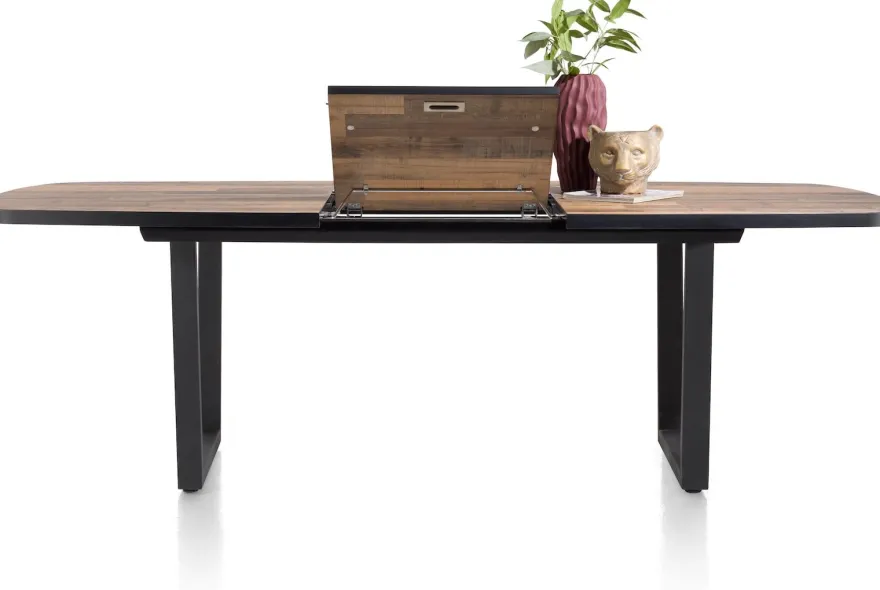 Avalox, uitschuif bartafel ovaal 190 (+ 60) x 110 cm - kleur driftwood - V poot