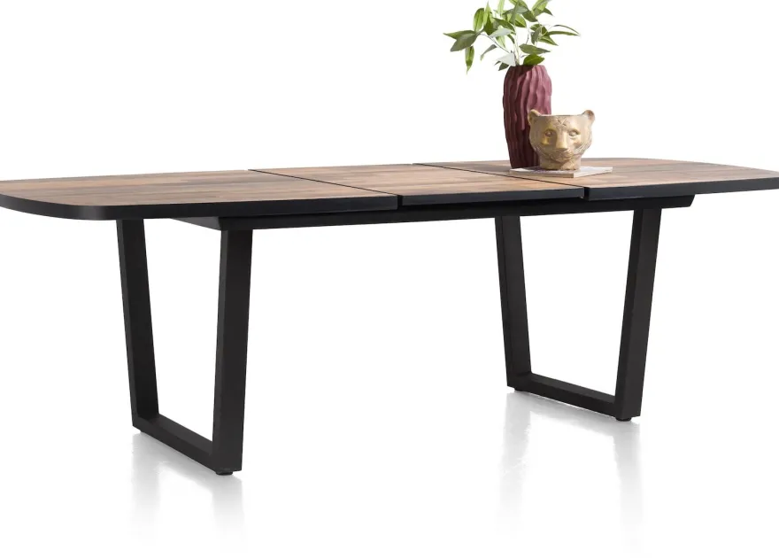 Avalox, uitschuif bartafel ovaal 190 (+ 60) x 110 cm - kleur driftwood - V poot