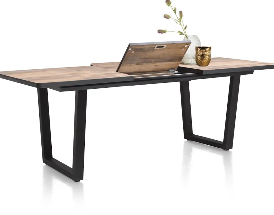 Avalox, uitschuif bartafel 190 (+ 60) x 98 cm - kleur driftwood - V poot