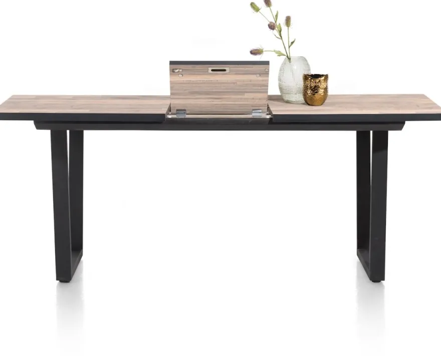 Avalox, uitschuif bartafel 190 (+ 60) x 98 cm - kleur driftwood - V poot