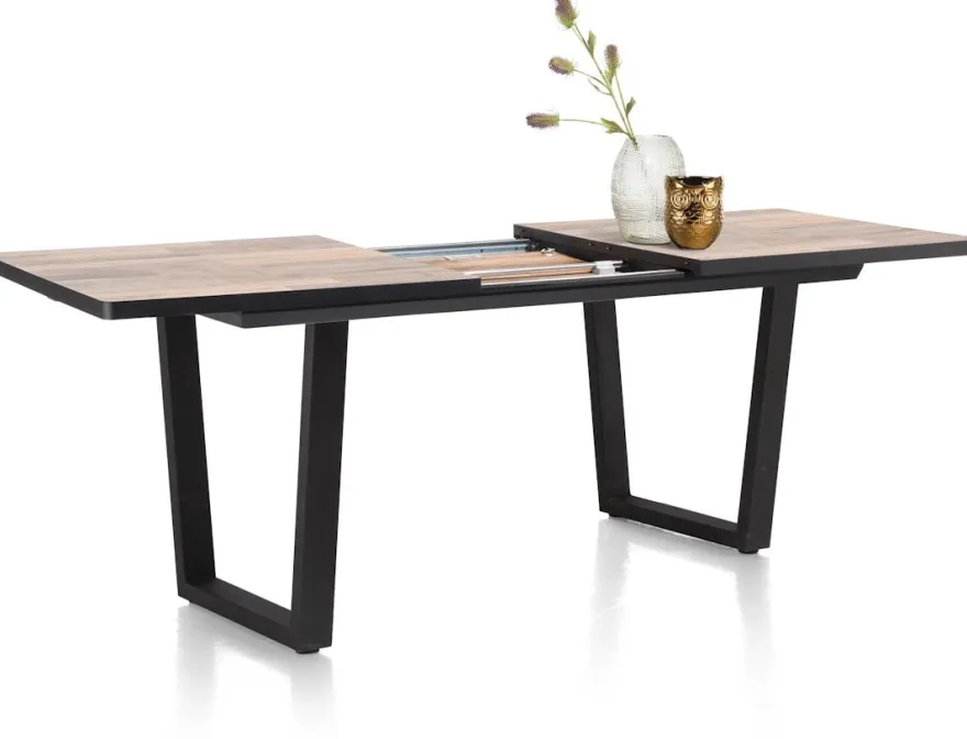 Avalox, uitschuif bartafel 160 (+ 50) x 98 cm - kleur driftwood - V poot