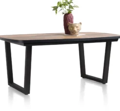 Avalox, uitschuiftafel ovaal 190 (+ 60) x 110 cm - kleur driftwood - V poot