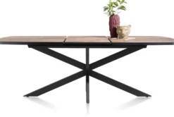 Avalox, uitschuiftafel ovaal 190 (+ 60) x 110 cm - kleur driftwood - centrale poot