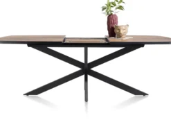 Avalox, uitschuiftafel ovaal 190 (+ 60) x 110 cm - kleur driftwood - centrale poot